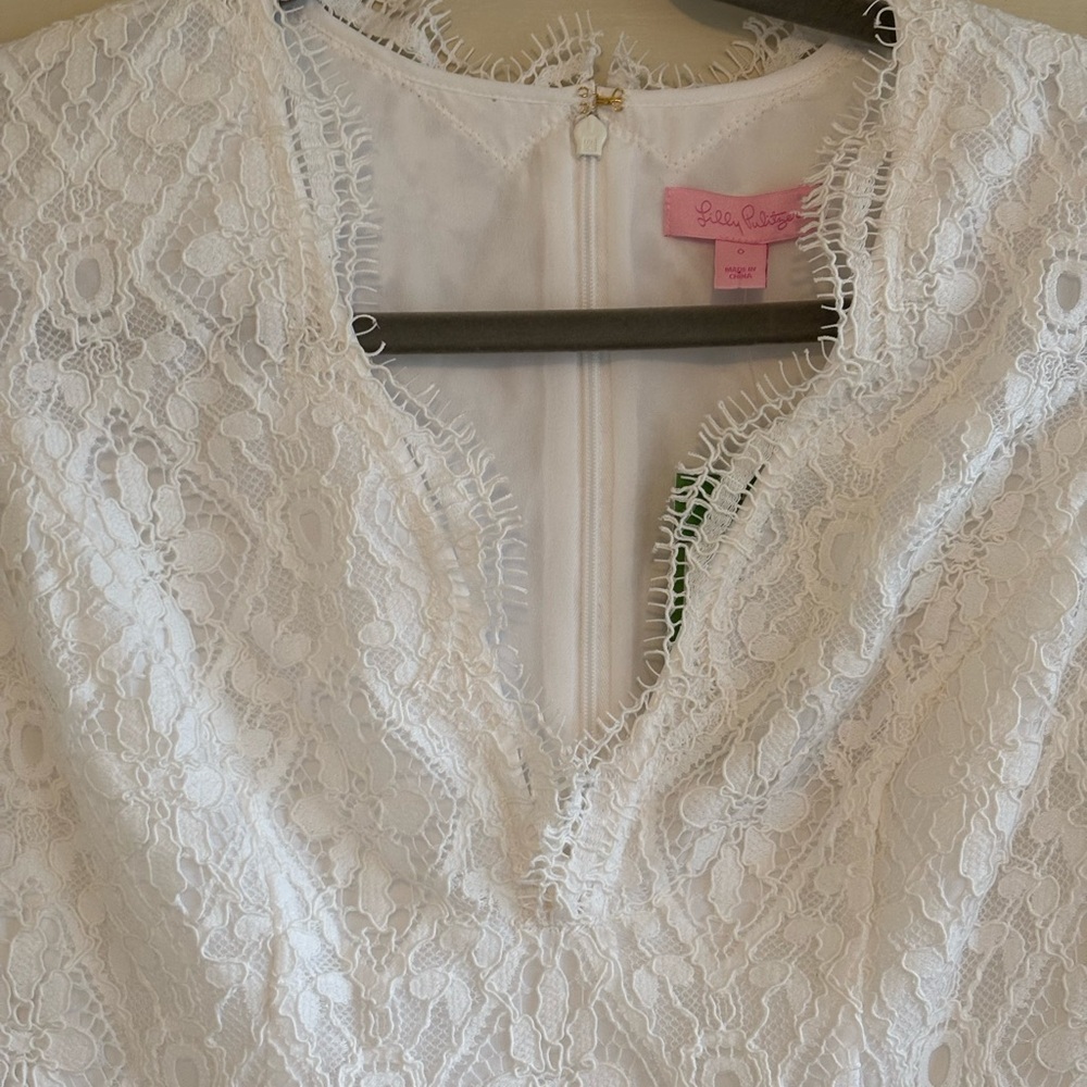 Lilly Pulitzer Meryl Dress Resort White Diamond Lace Size 0 New with Tags - Picture 13 of 16